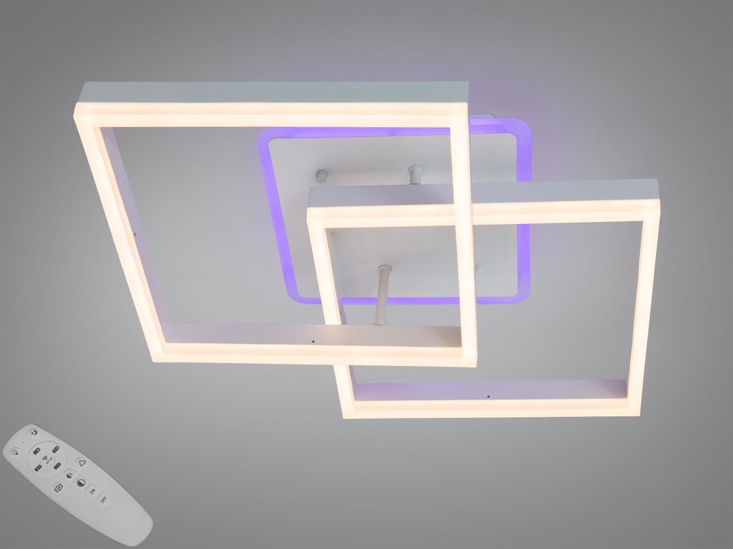 Люстра потолочная/пульт/димер 64Вт Белый (2546WH LED 3color dimmer) Люстра потолочная/пульт/димер 64Вт Белый (2546WH LED 3color dimmer)