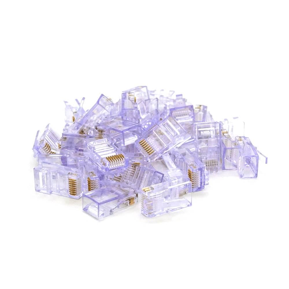 Конектор Ritar RJ-45 8P8C UTP Cat-5 100 шт/уп. Q100 Transparent purple