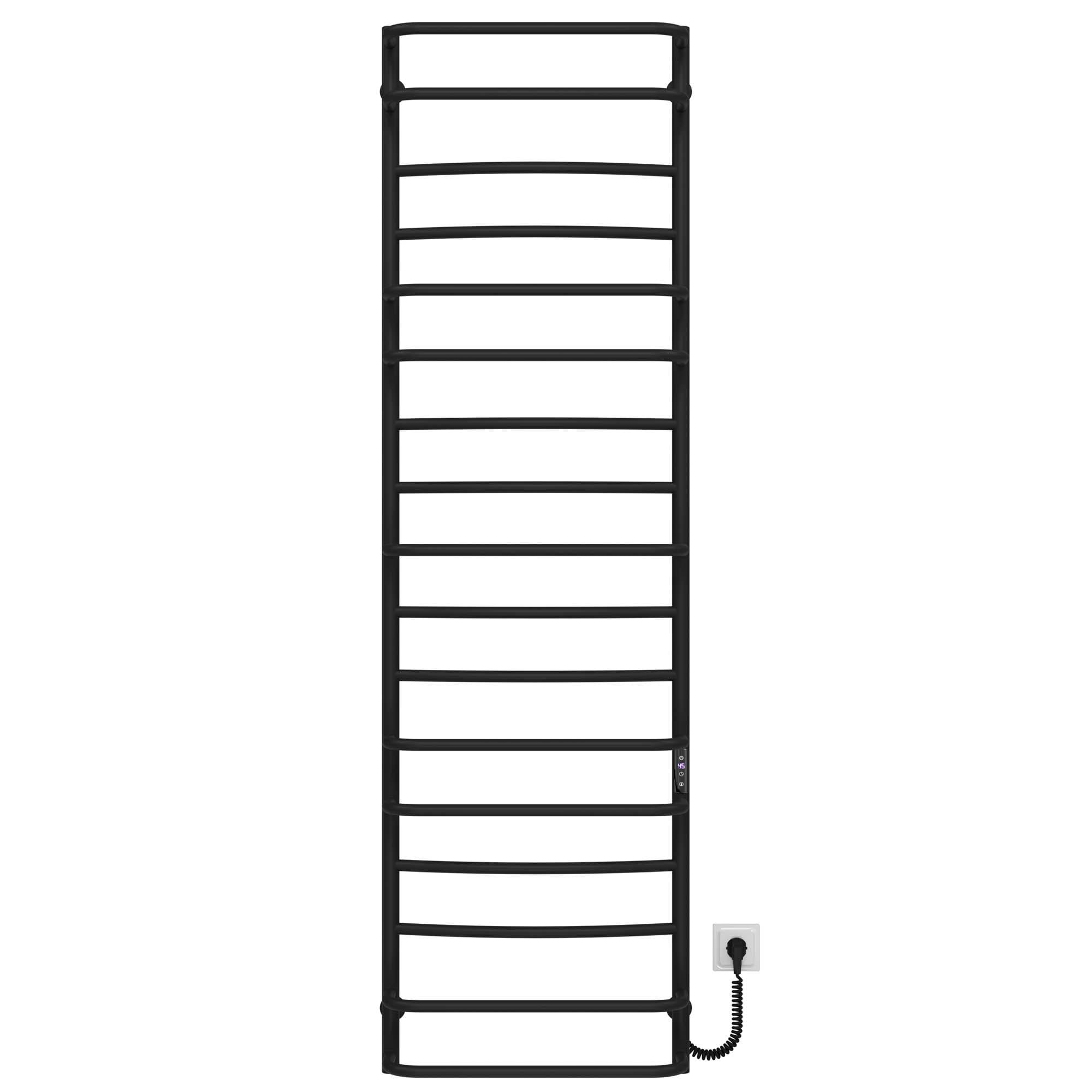 Рушникосушарка електрична Deffi Аквамікс П17 JD03 праве підключення нержавіюча сталь 500x1800 мм Чорний (C.AM.180.50.17.E.B.R.1)