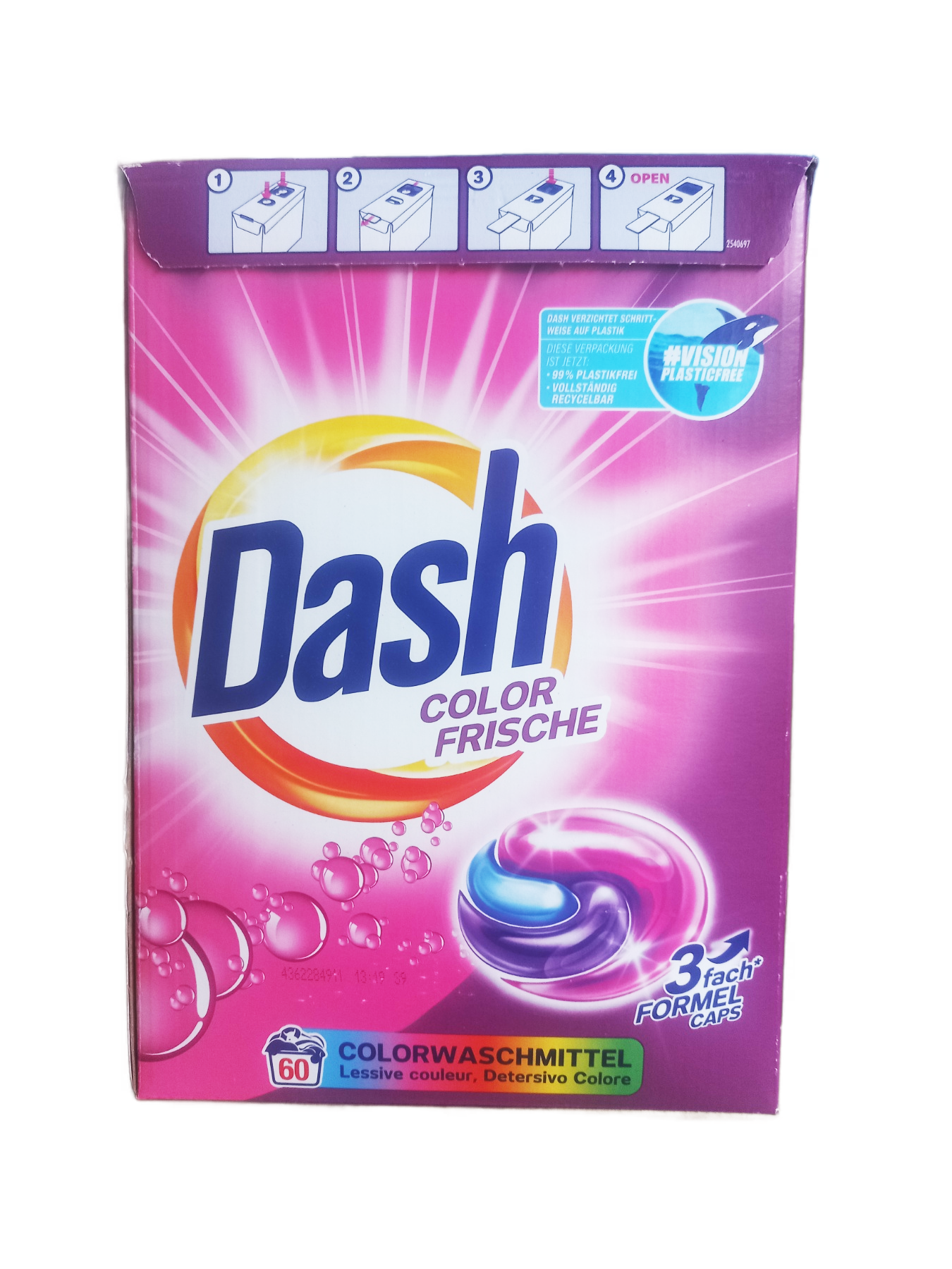 Капсули для прання кольорових речей Dash 3в1 Color Frische 60 шт. (125162)