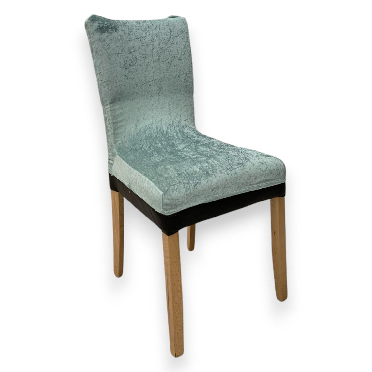 Чехол натяжной на стул GOSPO велюровый Мятный (2190142620) - фото 3