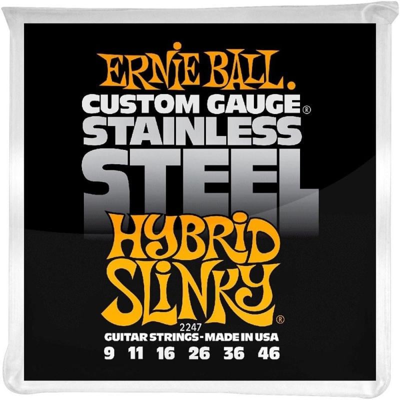 Струни для гітари Ernie Ball 2247 Stainless Steel 9-46 Hybrid Slinky Струни для гітари Ernie Ball 2247 Stainless Steel 9-46 Hybrid Slinky