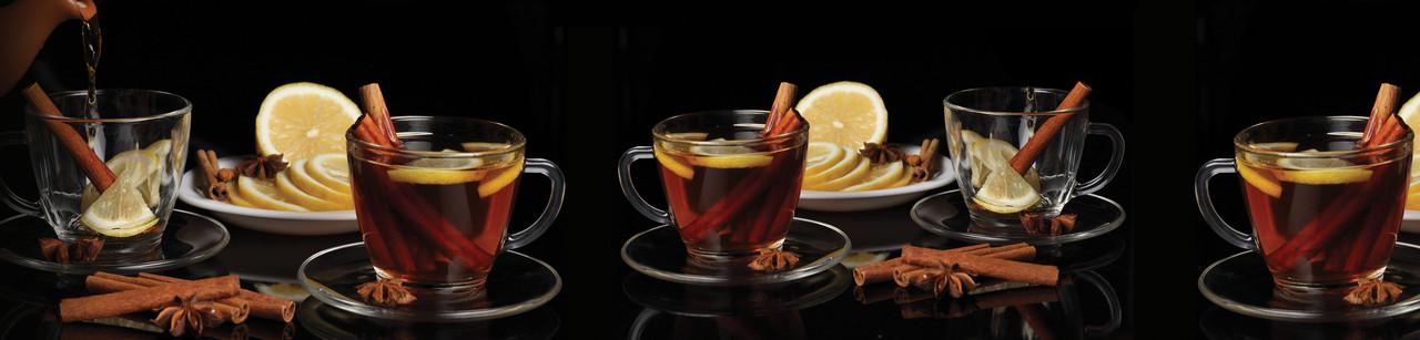 Наклейка виниловая на кухню Zatarga Чай специи 650х2500мм Черный (1227290888)