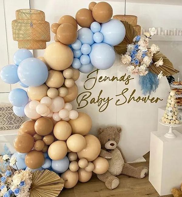 Арка из шаров Beige&blue arch набор 110 шт. (11179460)