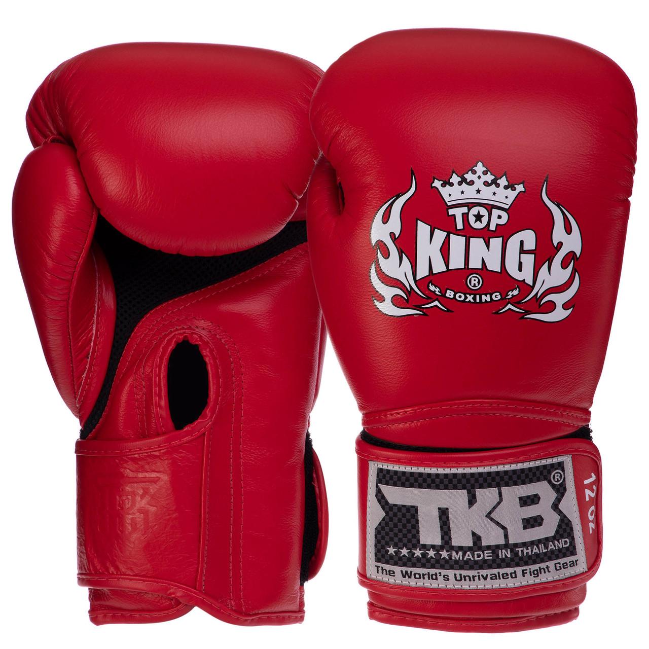 Боксерские перчатки Top King Super AIR кожаные 18 oz Красный (TKBGSA) - фото 1