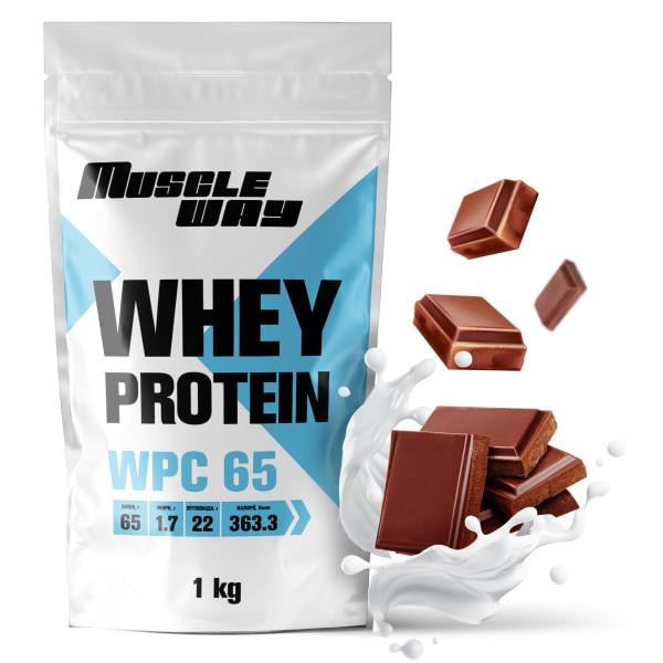 Протеин сывороточный MuscleWay КСБ 65% 1 кг на 22 порции Молочный шоколад (21-125-ksb65-mw-rs.msh)