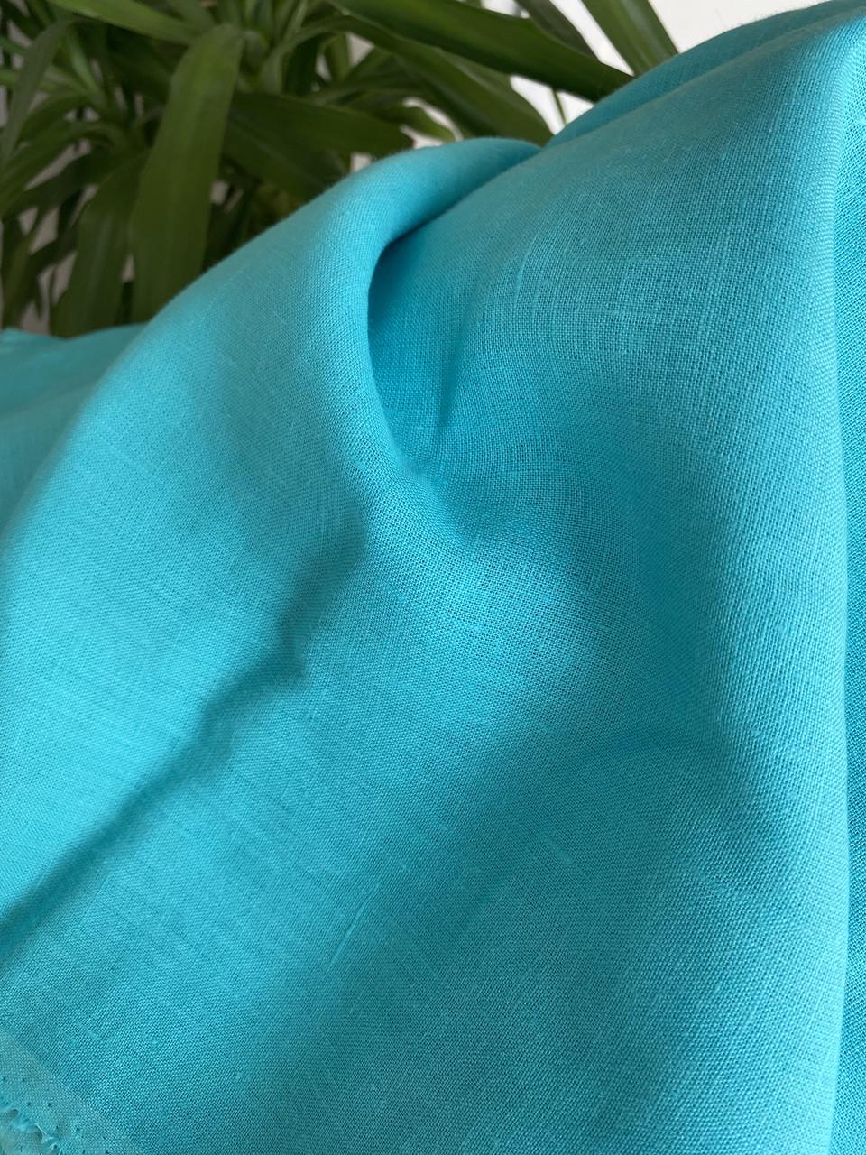 Ткань для пошива постельного белья LINEN PLUS 100% лен 220 см 779 Бирюзовый - фото 7 Ткань для пошива постельного белья LINEN PLUS 100% лен 220 см 779 Бирюзовый - фото 7