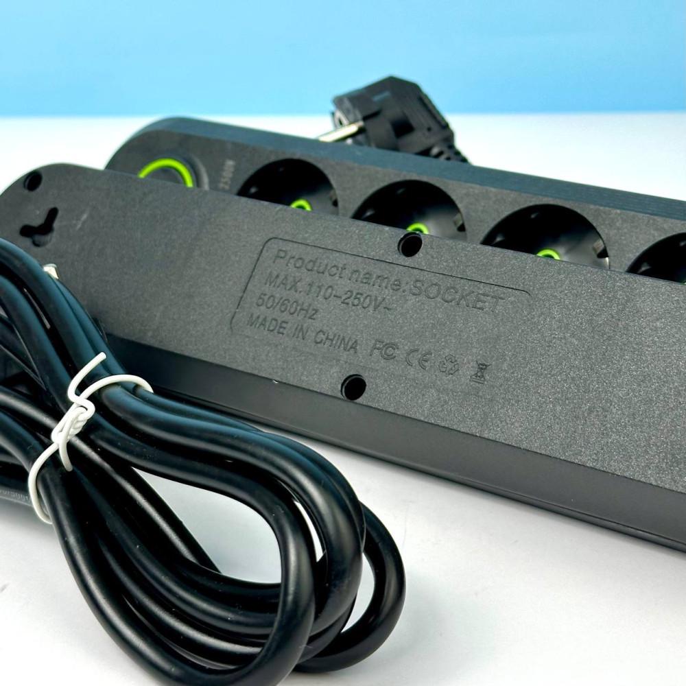 Удлинитель сетевой UA Power F04U на 4 розетки + 3USB 2 м - фото 3 Удлинитель сетевой UA Power F04U на 4 розетки + 3USB 2 м - фото 3