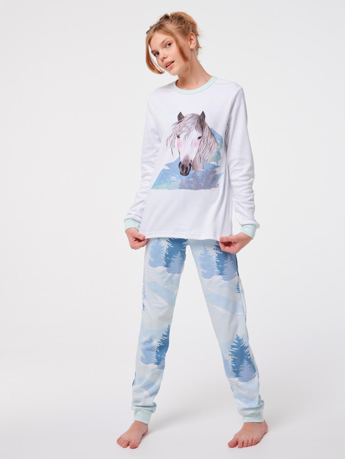 Пижама Smil 146 см Белый рисунок (104714)