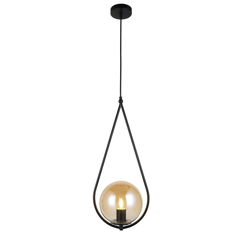 Люстра подвесная Light House LS-17188-1 Черный/Янтарный