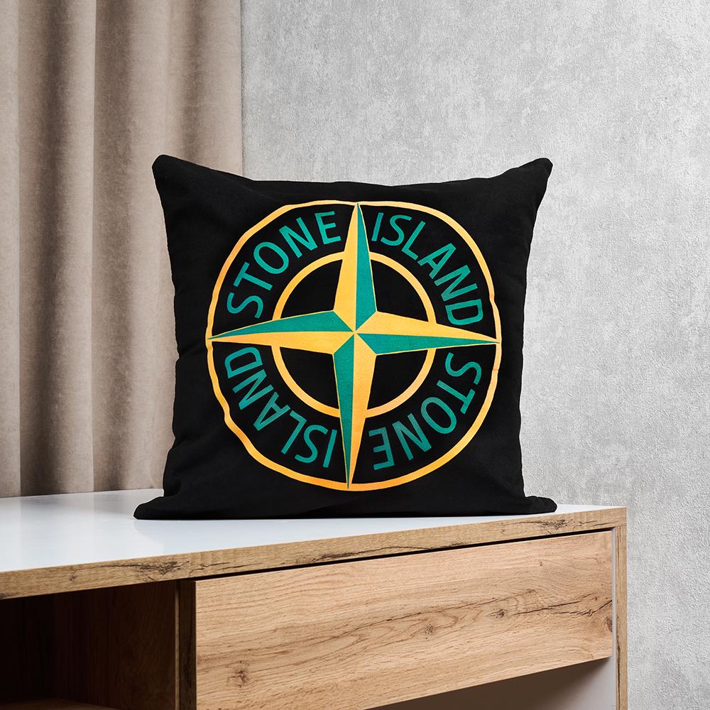 Декоративна подушка Stone Island 40x40 см Чорний (stone001)