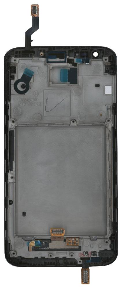 Матрица с тачскрином (модуль) для телефона LG G2 D802 черный с рамкой