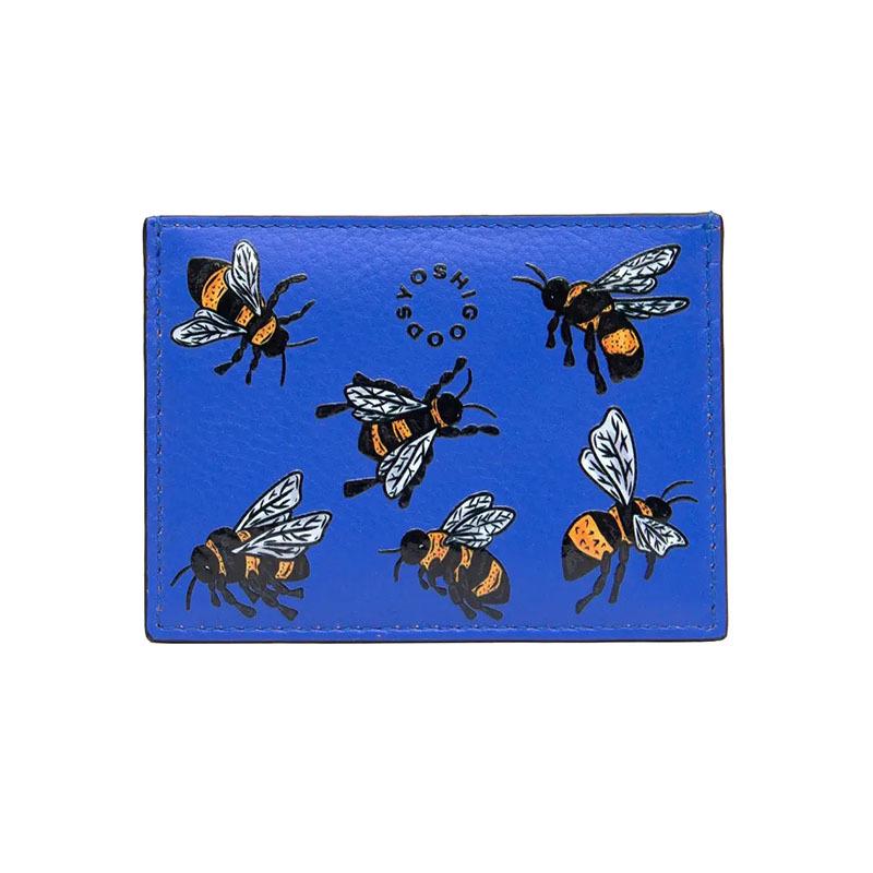 Кардхолдер кожаный Yoshi Y1218 Blue Sweet Bees (Y1218 BEES 37)