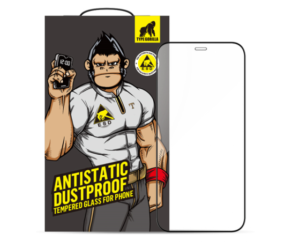 Защитное стекло Type Gorilla 2,5D HD Anti-Static PTJ1 для iPhone 14 Pro 0,3 мм Black