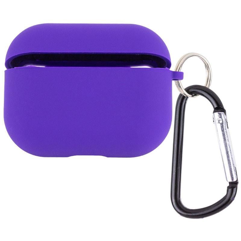 Футляр силіконовий Epik для навушників Airpods 4 з мікрофіброю Фіолетовий/Ultra Violet (00000075783_40)
