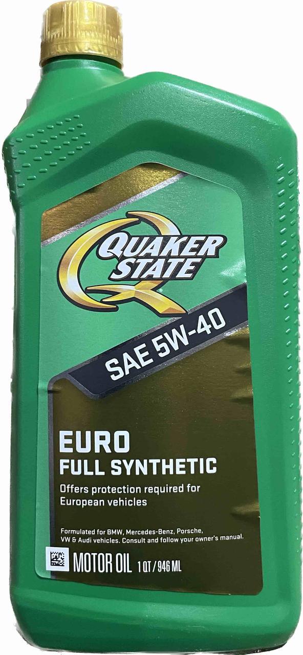 Моторное масло Quaker State Euro Full Synthetic 5W-40 0,946 л (550052725)
