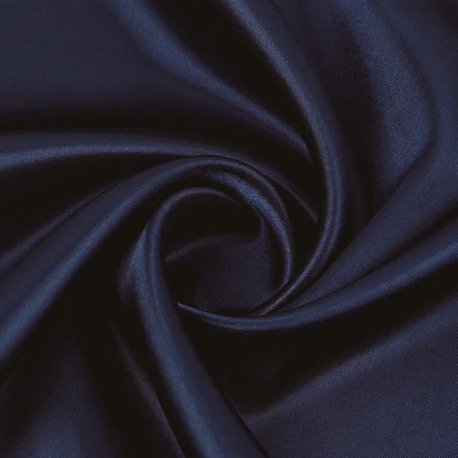 Тканина атлас LuxFabric 115 г/м² 1,5 м 1 м Синій темний (ТП1501а13)