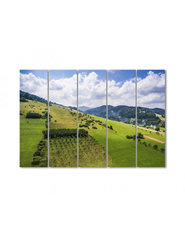 Картина модульная Пейзажи холмов 5 модулей 70x105 см