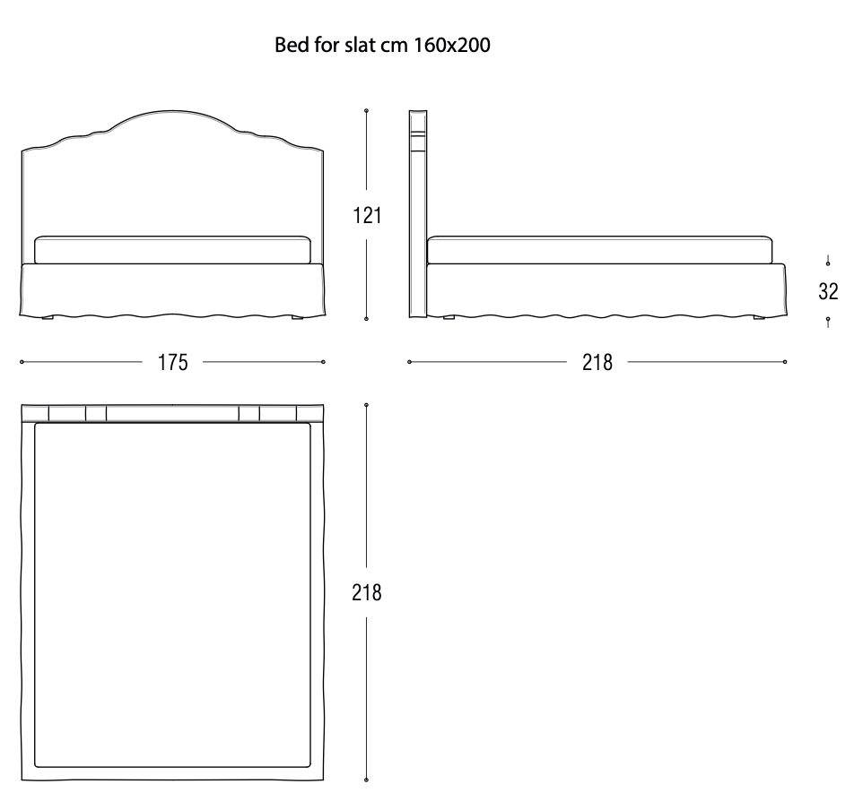 Кровать VENICE под матрас 160x200 см (VENICE160) - фото 4 Кровать VENICE под матрас 160x200 см (VENICE160) - фото 4