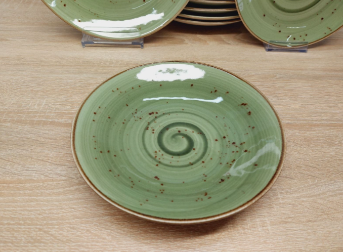 Столовий сервіз OMS TULU порцеляна 6 персон 24 шт. Spiral Green (DN24-Spiral Green) - фото 4 Столовий сервіз OMS TULU порцеляна 6 персон 24 шт. Spiral Green (DN24-Spiral Green) - фото 4