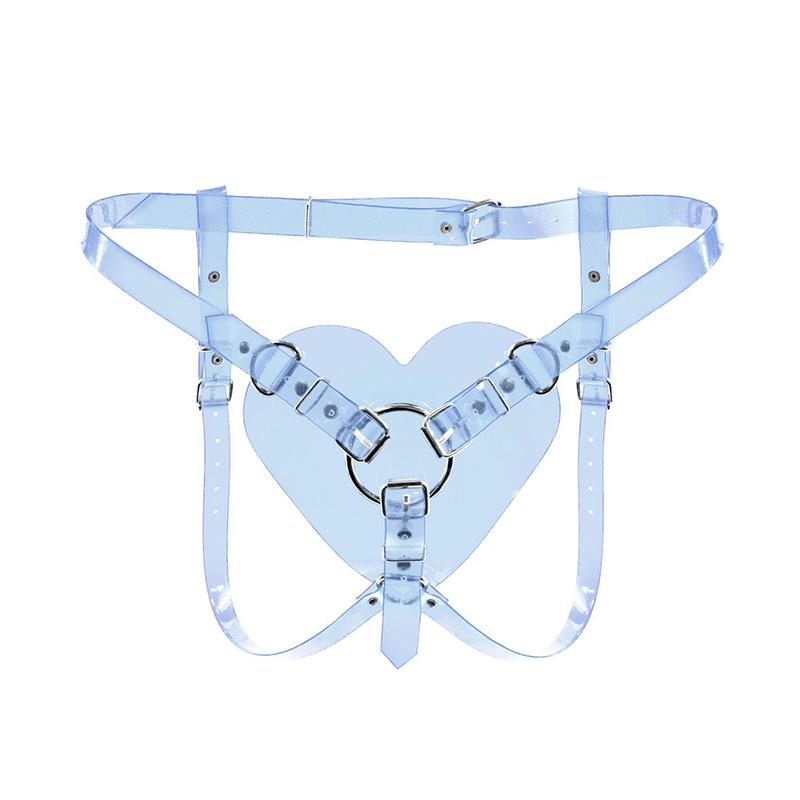Ремешки для страпона в форме сердца для страпона Feral Feelings Hearts Strap-on Belt Голубой (54124)