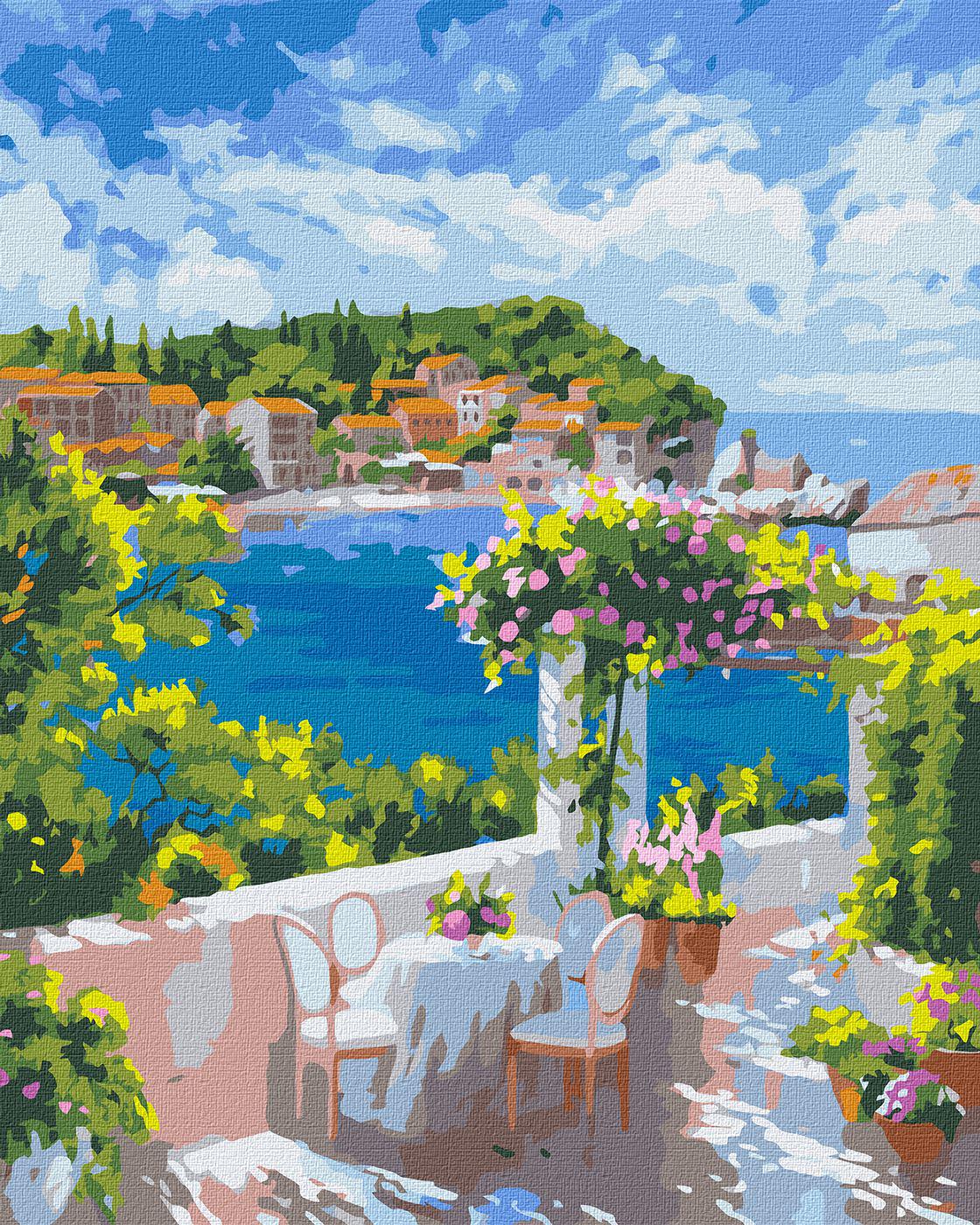 Картина по номерам Идейка Завтрак у моря 40x50 см (Id-KHO2834)