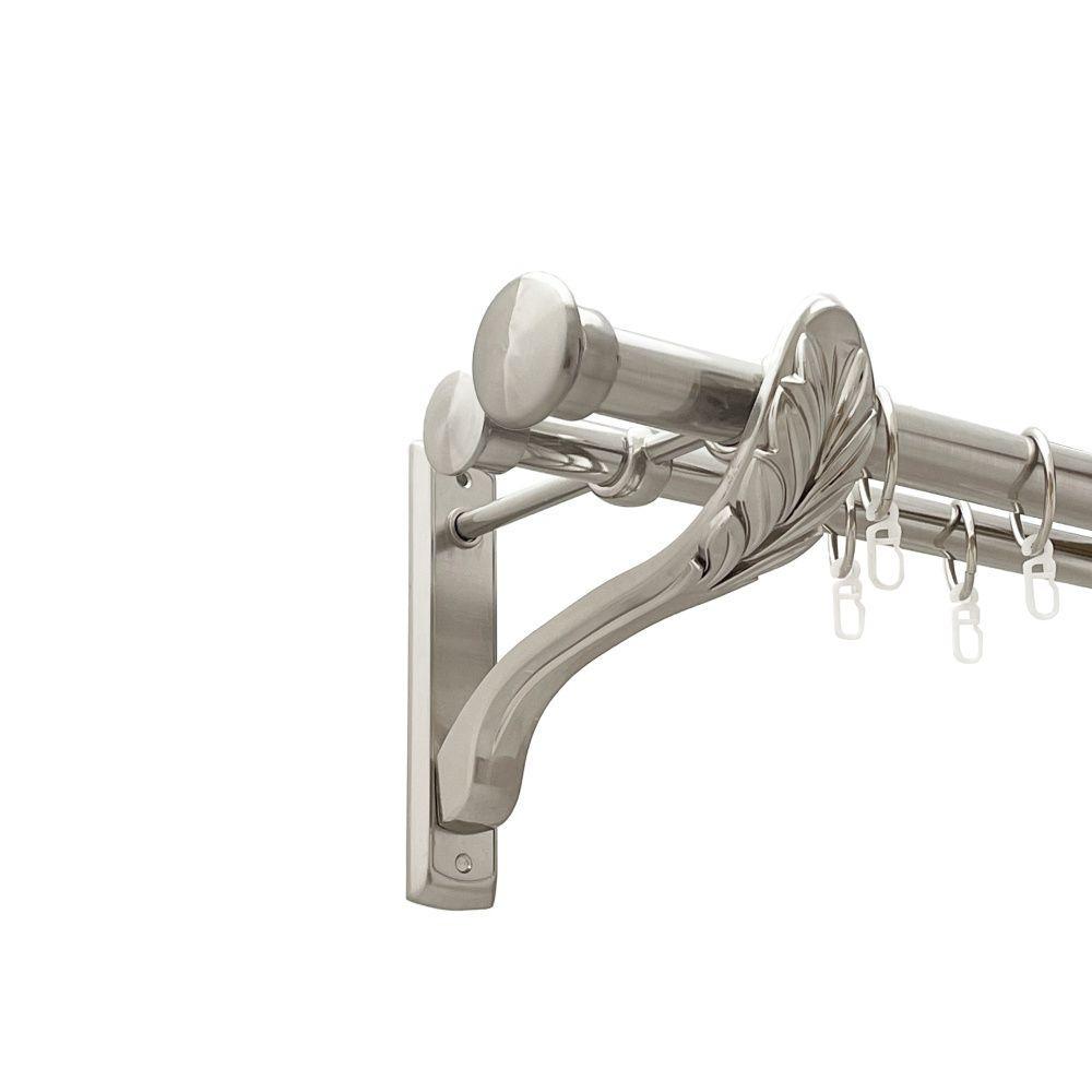 Карниз Orvit Дуо двухрядный гладкий 25/19 мм 200 см Нержавеющая сталь (00-00021588)