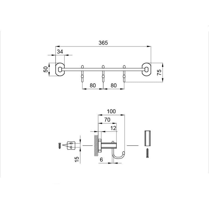 Крючок Qtap Liberty ANT 1154-3 - фото 2