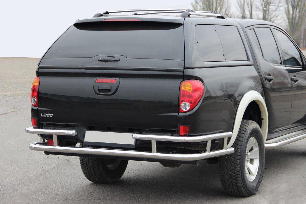 Задняя защита AK0022 CAN для Mitsubishi L200 2006-2015 гг. нержавеющая сталь Хром