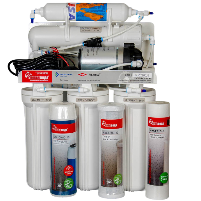 Фильтр обратного осмоса с насосом Новая Вода NW-RO525P Smart (4077) - фото 4