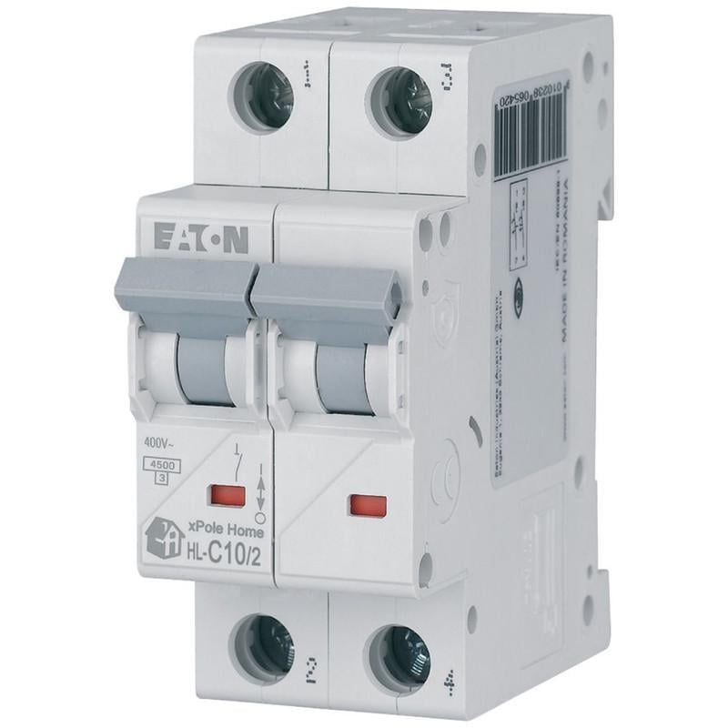 Автоматический выключатель Eaton HL 2P 10A 4,5kA C (194769)