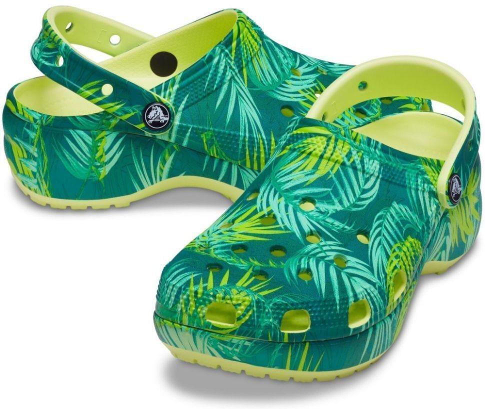 Сабо жіночі Crocs Classic Clog Platform Tropical р. 40-41 Зелений (10157)