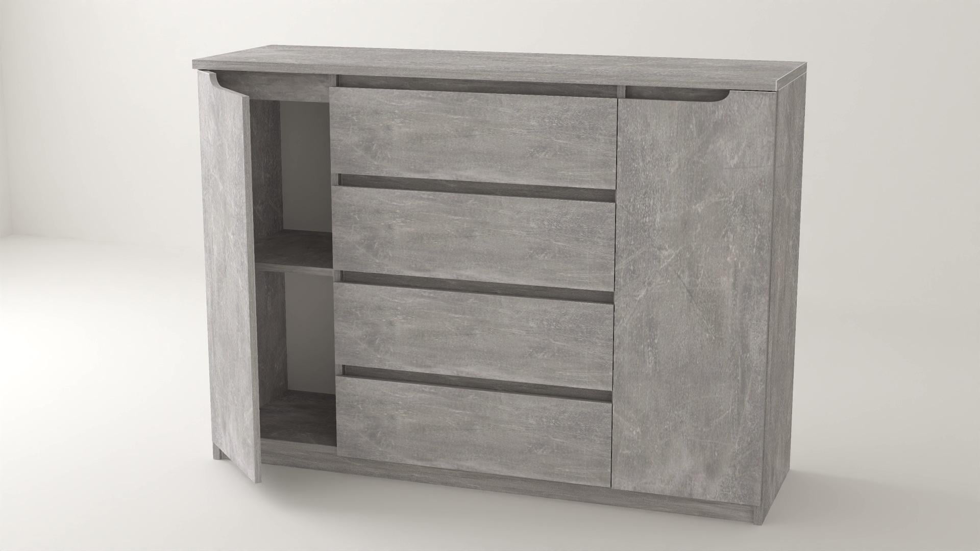 Комод Алекса ВК-51 145х38х98 см Индастриал