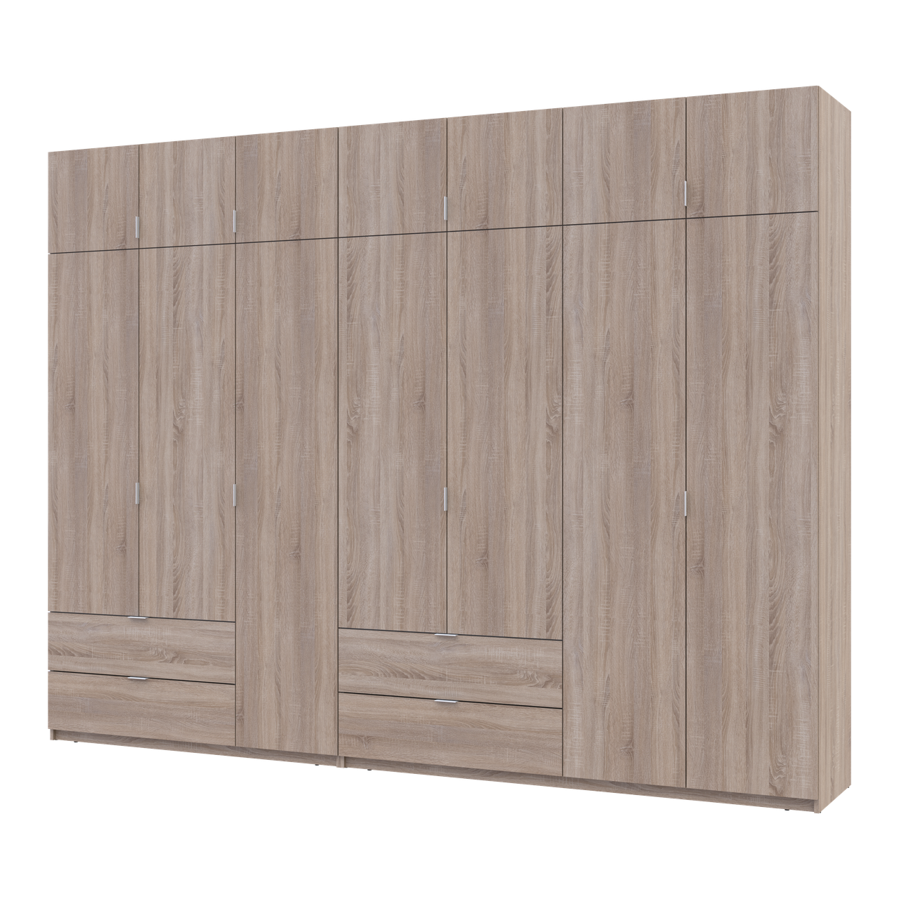 Шкаф для одежды распашный Doros Лукас 3+4 ДСП 315х50х240 см Дуб сонома (42005135)