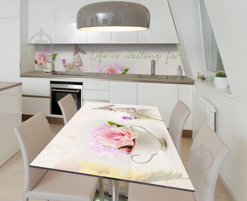 Наклейка 3Д виниловая на стол Zatarga «В ожидании жизни» 600х1200 мм для домов, квартир, столов, кофейн, кафе