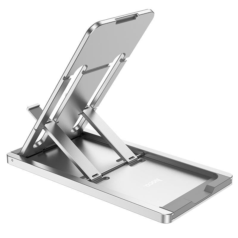 Тримач для телефону в авто Hoco Freedom Metal Folding Desktop stand HD5 4,5-7" Silver (589477)
