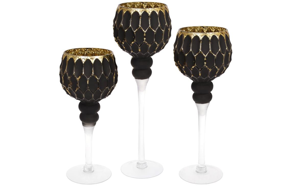 Набор стекляных подсвечников BonaDi 3 шт. (527-742)