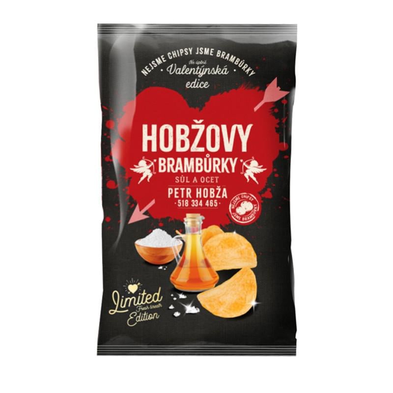 Чипсы картофельные Hobžovy со вкусом соли и уксуса 150 г
