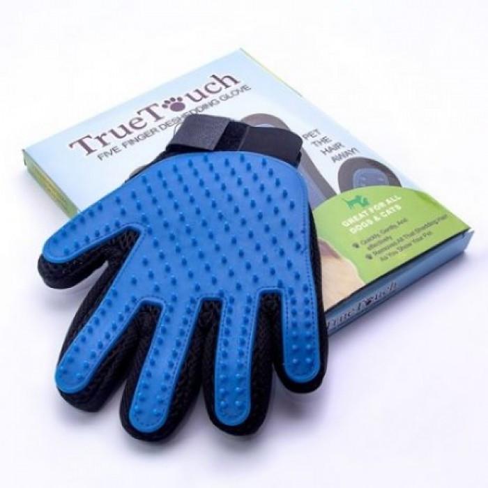 Рукавичка для вичісування тварин True Touch Pet Brush Gloves