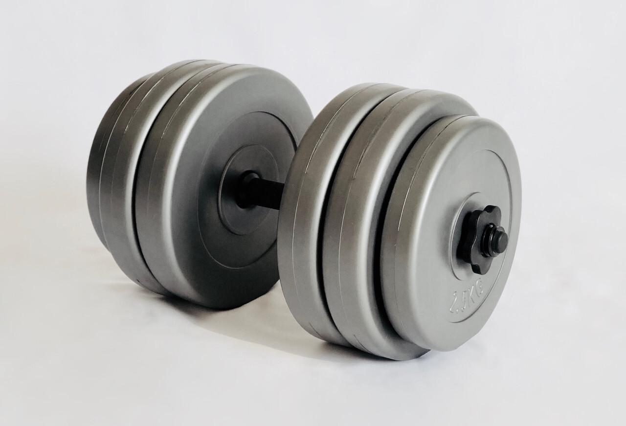 Гантели WCG в пластике 2х25 кг Серый (156317389781) - фото 3