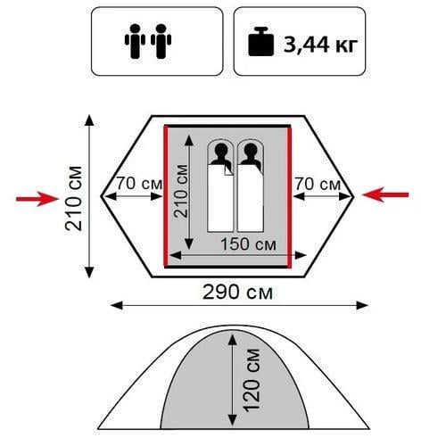 Намет Tramp Lite Tourist 3 Пісочний (UTLT-002) - фото 7