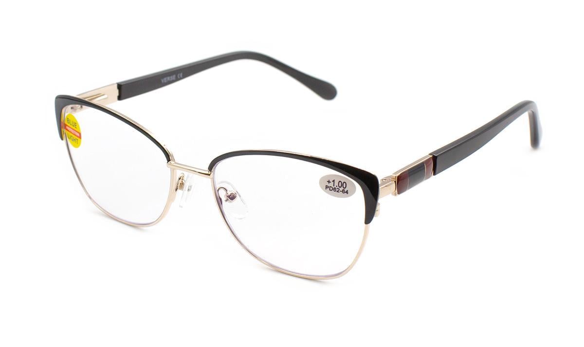 Окуляри для зору в металевій оправі Verse 24008-C1 Blue Blocker +6,00 (295051332)