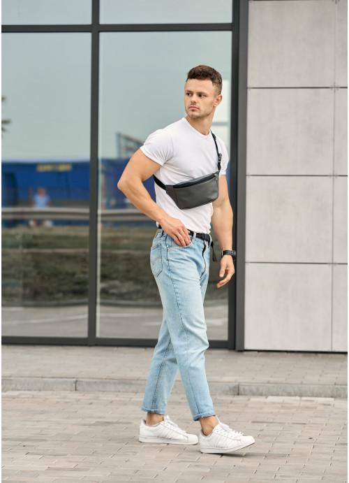 Поясная сумка мужская экокожа Черный (2618898874) - фото 4