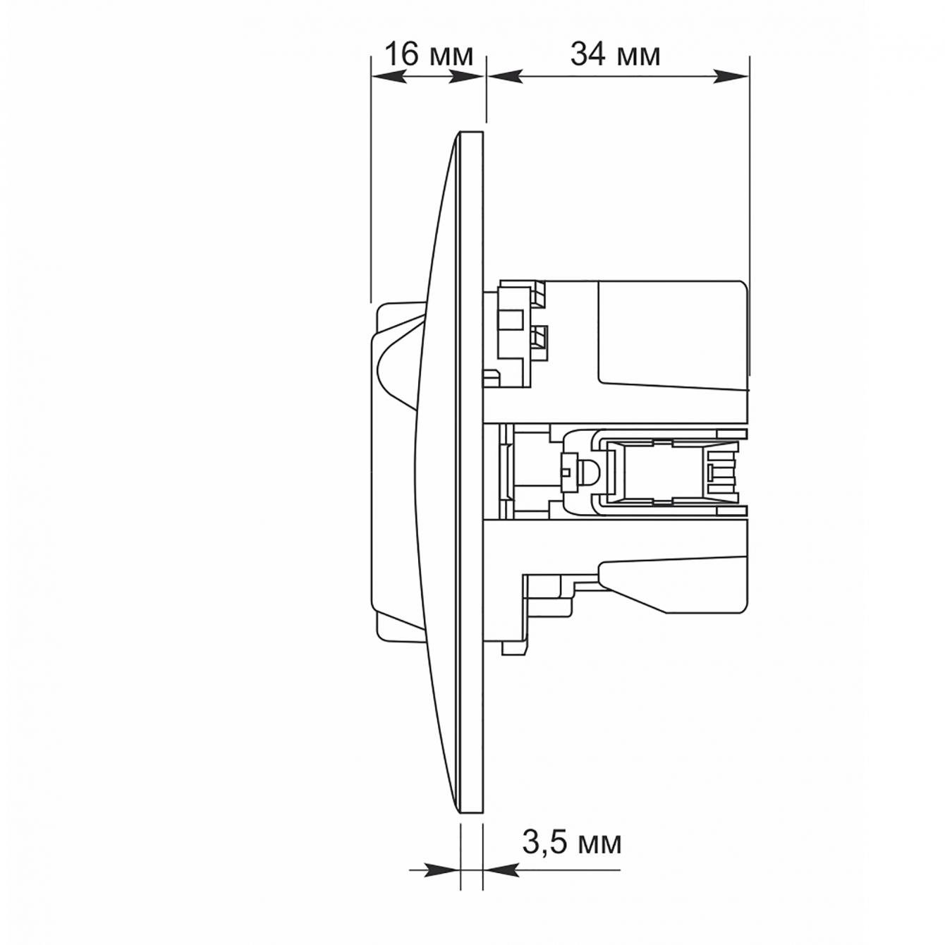 Розетка Videx Binera VF-BNSK1GUC-W одинарна із заземленням з USB+USB-C біла (15379972) - фото 6