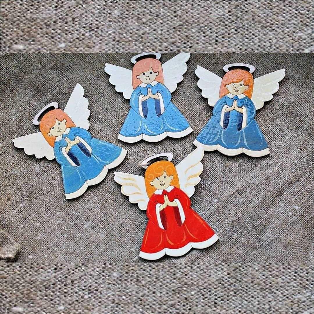 Набор игрушек на елку DecorWood Ангелы 4 шт. - фото 2 Набор игрушек на елку DecorWood Ангелы 4 шт. - фото 2