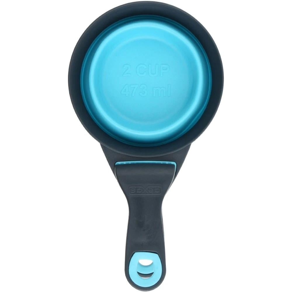 Мірна склянка для корму Dexas Collapsible KlipScoop з кліпсою 480 мл Блакитний (dx30735)