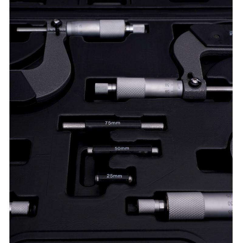 Набір мікрометрів Kraft&Dele KD10443 0-100 мм 8 пр. в пластиковій валізі - фото 7