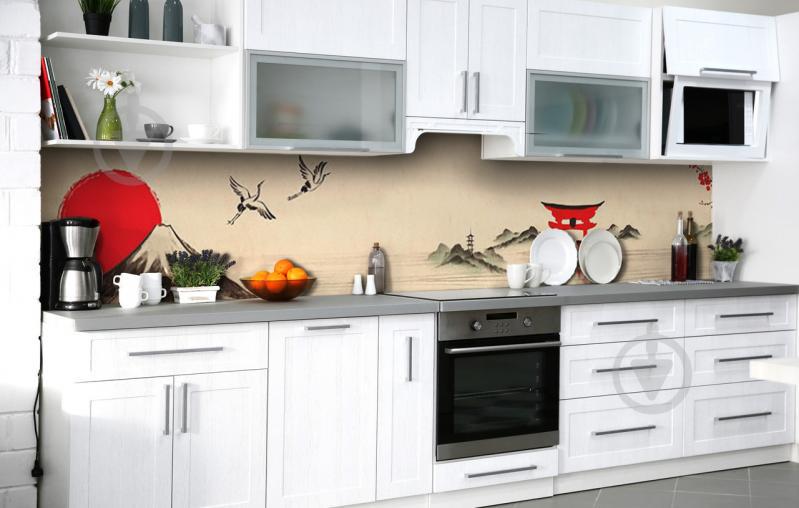 Скинали на кухню Zatarga «Японский закат» 600х3000 мм виниловая 3Д наклейка кухонный фартук самоклеящаяся Скинали на кухню Zatarga «Японский закат» 600х3000 мм виниловая 3Д наклейка кухонный фартук самоклеящаяся