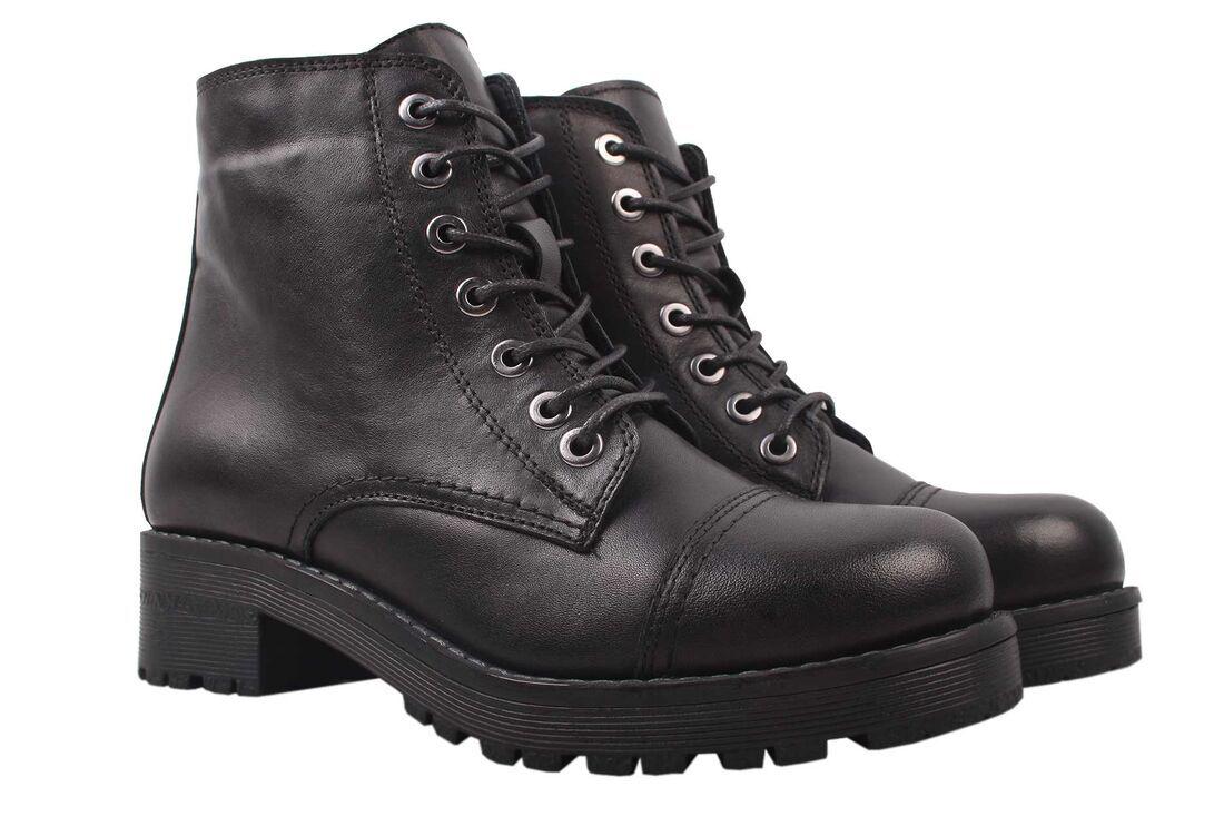 Ботинки женские Damlax из кожи высокие р. 39 Черный (29-8/21ZHC)