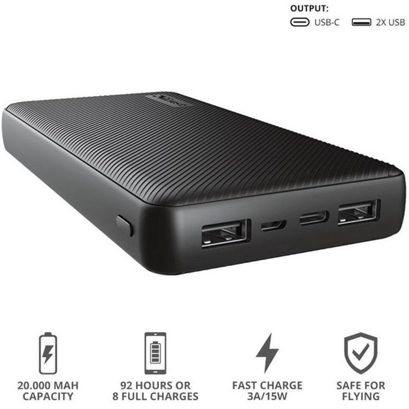 Повербанк Trust Primo 20000 mAh Black (23593) - фото 3 Повербанк Trust Primo 20000 mAh Black (23593) - фото 3